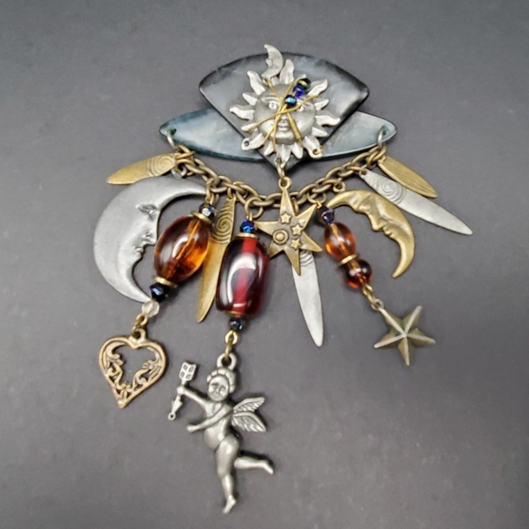 Boho handmade charm broach - Picture 2 of 4